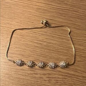 Elegant Moments Gold and Silver Floral Bracelet
